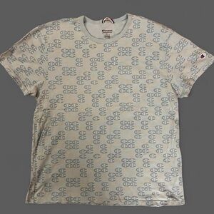 Champion Men's Blue Patterned Tee